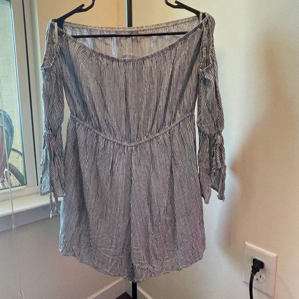 Cute off the shoulder romper!